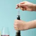 Abridor Vinho Elétrico à Pilha c. Cortador de Rótulos e Tampa
