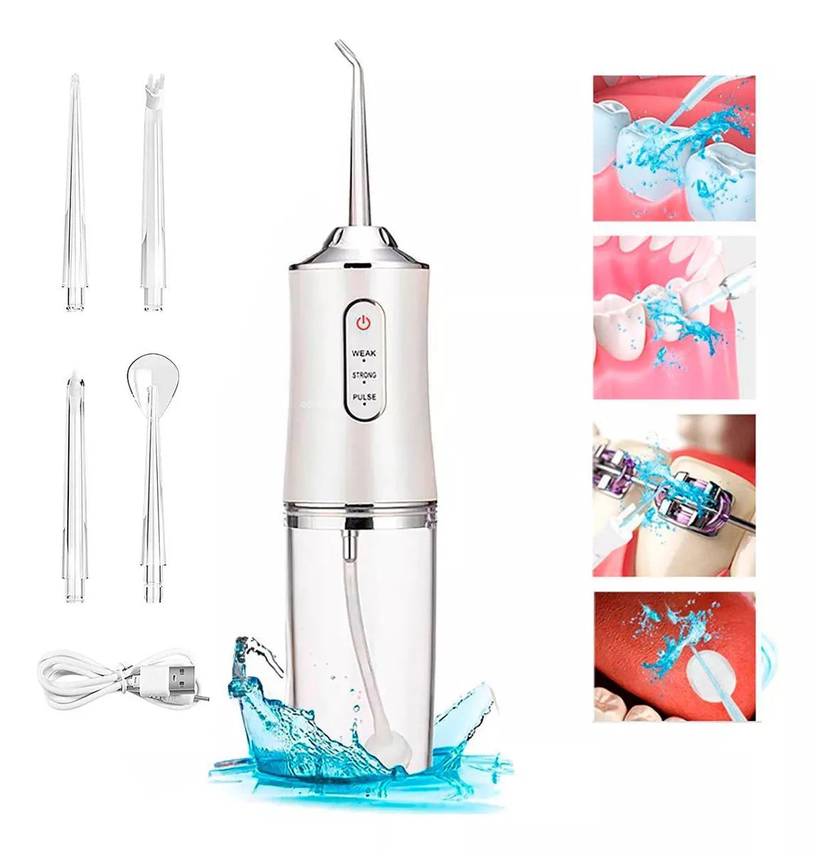 Lavador Bucal Recarregável Para Limpar Dentes E Gengiva