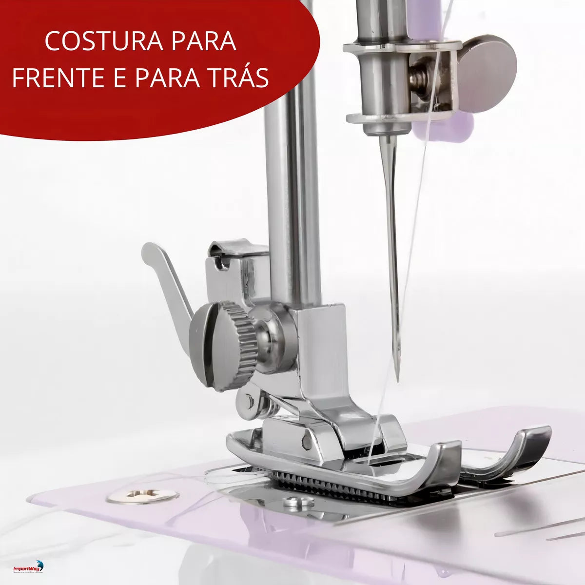 Máquina de Costura com 12 Modos ajustavel a Tomada