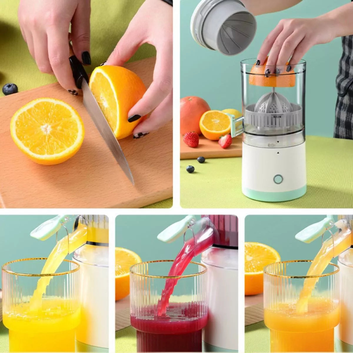 Mini Espremedor De Laranja Eletrico Portatil 45W Kapbom