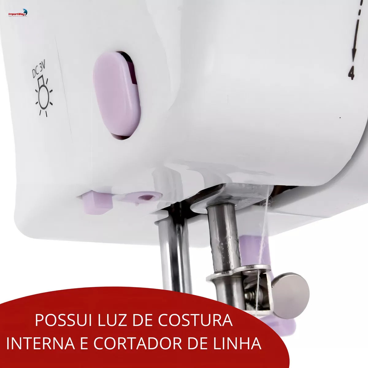 Máquina de Costura com 12 Modos ajustavel a Tomada