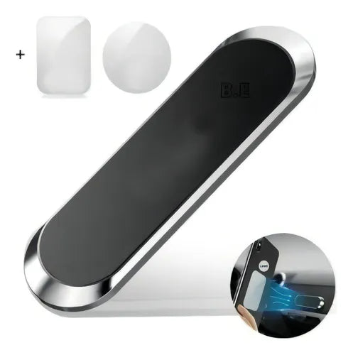 Suporte Magnético Para Celular Metal Carro Imã Universal Cor Preto