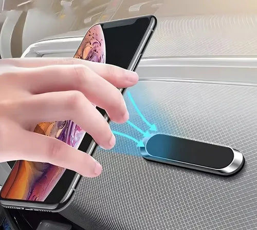 Suporte Magnético Para Celular Metal Carro Imã Universal Cor Preto