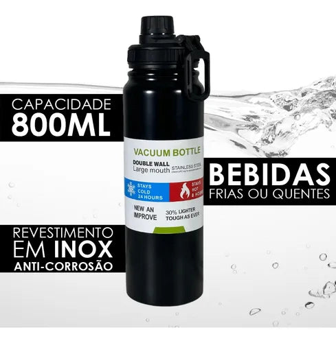 Garrafa Térmica A VÁCUO 800ml TIPO STANLEY