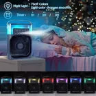 Ventilador Portátil com 3 Velocidades 5 Sprays Umidificadores 7 Cores LED 600ML Bmax