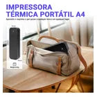 Impressora Termica Portatim Sem Fio Folha Papel A4