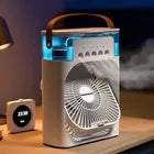 Ventilador Portátil com 3 Velocidades 5 Sprays Umidificadores 7 Cores LED 600ML Bmax