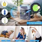 Ventilador Portátil com 3 Velocidades 5 Sprays Umidificadores 7 Cores LED 600ML Bmax