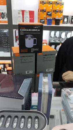 CANECA TÉRMICO COM ALÇA E TAMPA CAMP MUG QUENTE FRIO 350ML Modelo stanley