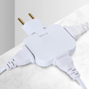 Adaptador De Tomada Articulado Flexível Com 3 Saídas 10A