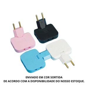 Adaptador De Tomada Articulado Flexível Com 3 Saídas 10A