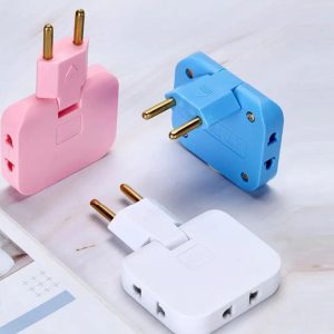 Adaptador De Tomada Articulado Flexível Com 3 Saídas 10A
