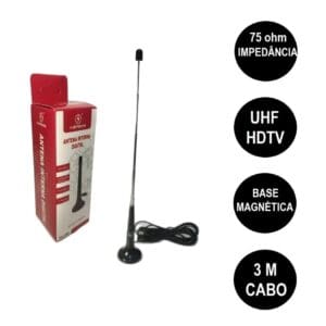 Antena Digital Tv Interna Amplificada Hdtv 4k Hd – Cabo 3m