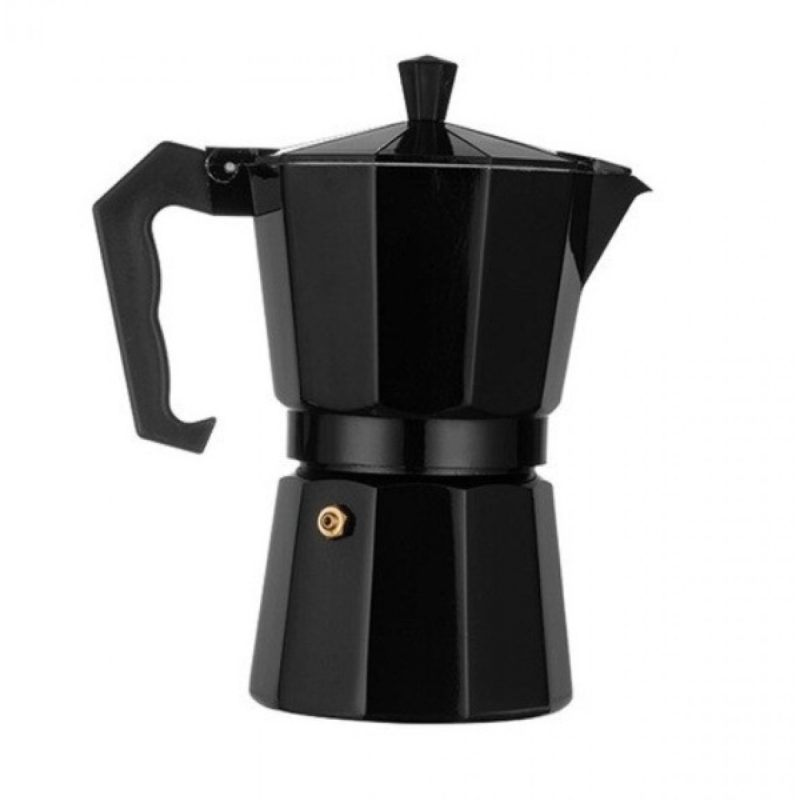 Cafeteira Italiana Moka Alumínio Preta – 300ml Original