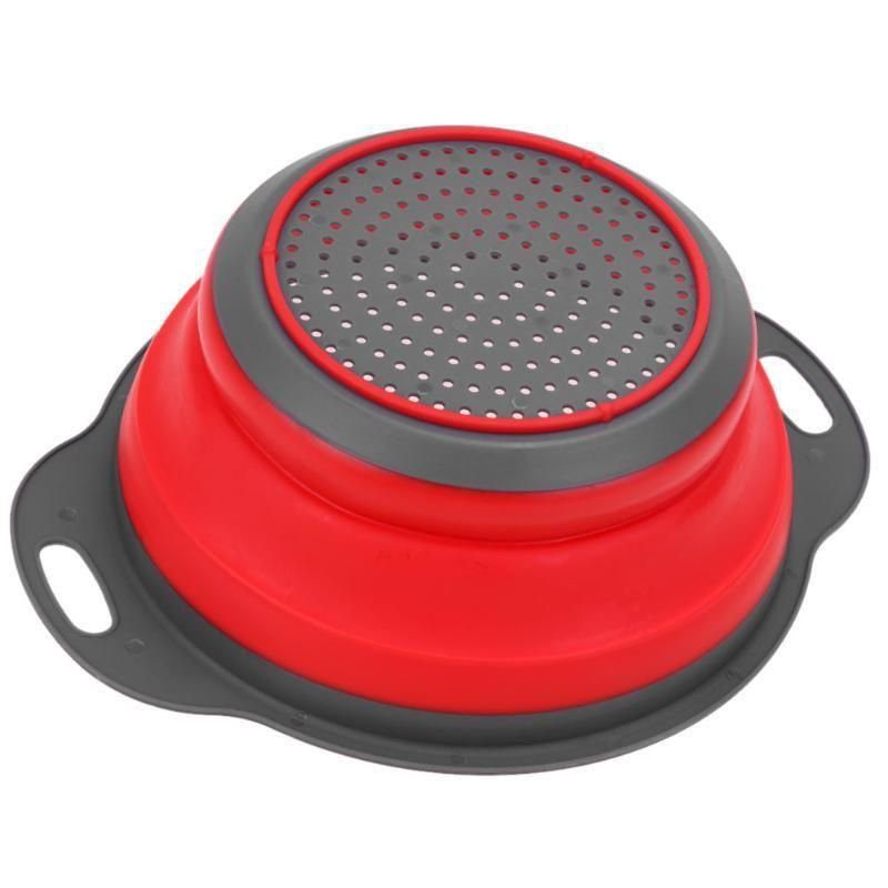 Escorredor de Silicone Dobrável para Macarrão Legumes Verduras