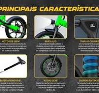BICICLETA ELÉTRICA COMPACTA E DOBRÁVEL INOW H200